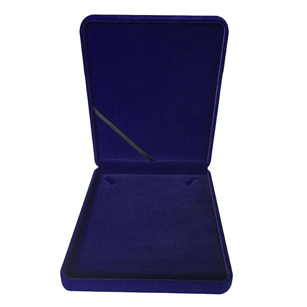 Caja de exhibición de collar perfecl Elegante Azul oscuro