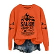 thumbnail image 4 of Breezora Chandail pour Femmes à Épaules Tombantes, Doublé en Molleton Douillet, Manches Longues, Coupe Décontractée, Col Rond, Essentiel, Mode Automne Hiver, Taille TG, Orange, 4 of 5