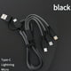 thumbnail image 5 of Cable de carga trenzado de nylon 5 en 1, 119,99 cm de largo, con tipo C, micro USB y conectores., 5 of 14