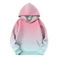 thumbnail image 5 of Girls Hoodies & Sweatshirts Casual Kid Girls Boys Hooded Sweatshirt Warm Pullover Hoodie Long Sleeve Shirts with Pockets Gradient Tops Tunic Baggy Fleece Jumper Tracksuit, 5 of 6