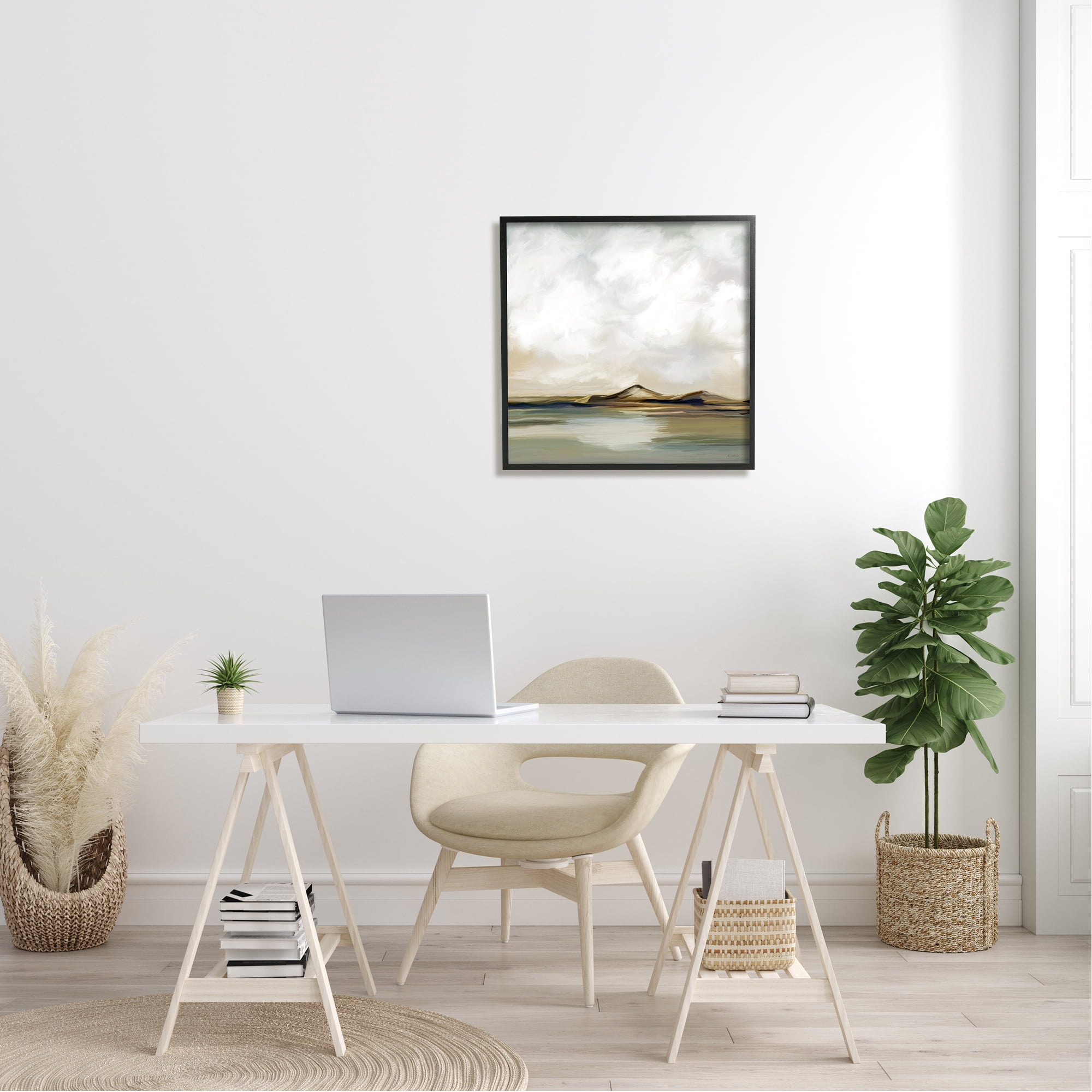 Stupell Industries Turbulent Clouds Mountain Peak Lakeside Landscape , 24 x 24, Design by Ramonda Murdock