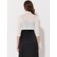thumbnail image 3 of Ruffle Shrug Allegra K Malla Crop Bolero Cardigan Blanco XL, 3 of 6