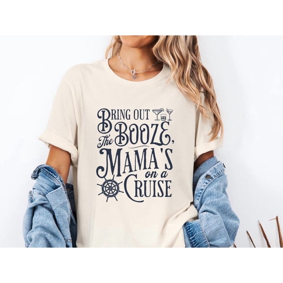 Cruise T Shirt for Mom Boozy Mama Vacation Tee Tshirt All Size S-3Xl