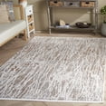 thumbnail image 2 of SAFAVIEH Mila Mabel Distressed Polyester Area Rug, Beige/Gray, 5'3" x 7'6", 2 of 8
