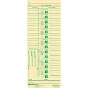 Office Depot Time Cards With Deductions, Weekly, Days 1-7, 1-Sided, 3 3/8in. x 8 7/8in., Manila, Pack Of 100, GB-735312