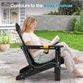 thumbnail image 3 of JONPONY Folding Adirondack Chair - HDPE All-Weather Outdoor Chairs, Patio Chairs Outdoor Wood Like Adirondack Chair for Backyard, Camping, Pool & Fire Pit,Black, 3 of 11