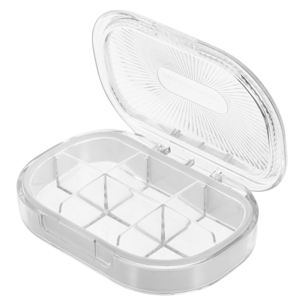 Pastillero pequeño, contenedor portátil para medicamentos, organizador de pastillas con tapa, caja para transportar pastillas, pastillero ligero.
