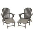 thumbnail image 1 of Chaise Adirondack Patio Extérieur Gris Hampton avec Pouf Cache-Cache (2-Pack), 1 of 6