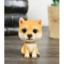 Lifelike Adorable Playful Japanese Shiba Inu Puppy Dog Mini Bobblehead Figurine