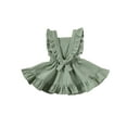 thumbnail image 4 of Dewadbow Newborn Infant Baby Girl Ruffle Summer Princess Dress Bib Strap Skater Skirt, 4 of 5