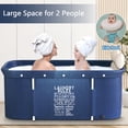 thumbnail image 5 of ANJORALA 47in Portable Foldable Bathtub for Adult, Freestanding Hot Ice Bath Tub, Cowboy Blue, 5 of 11