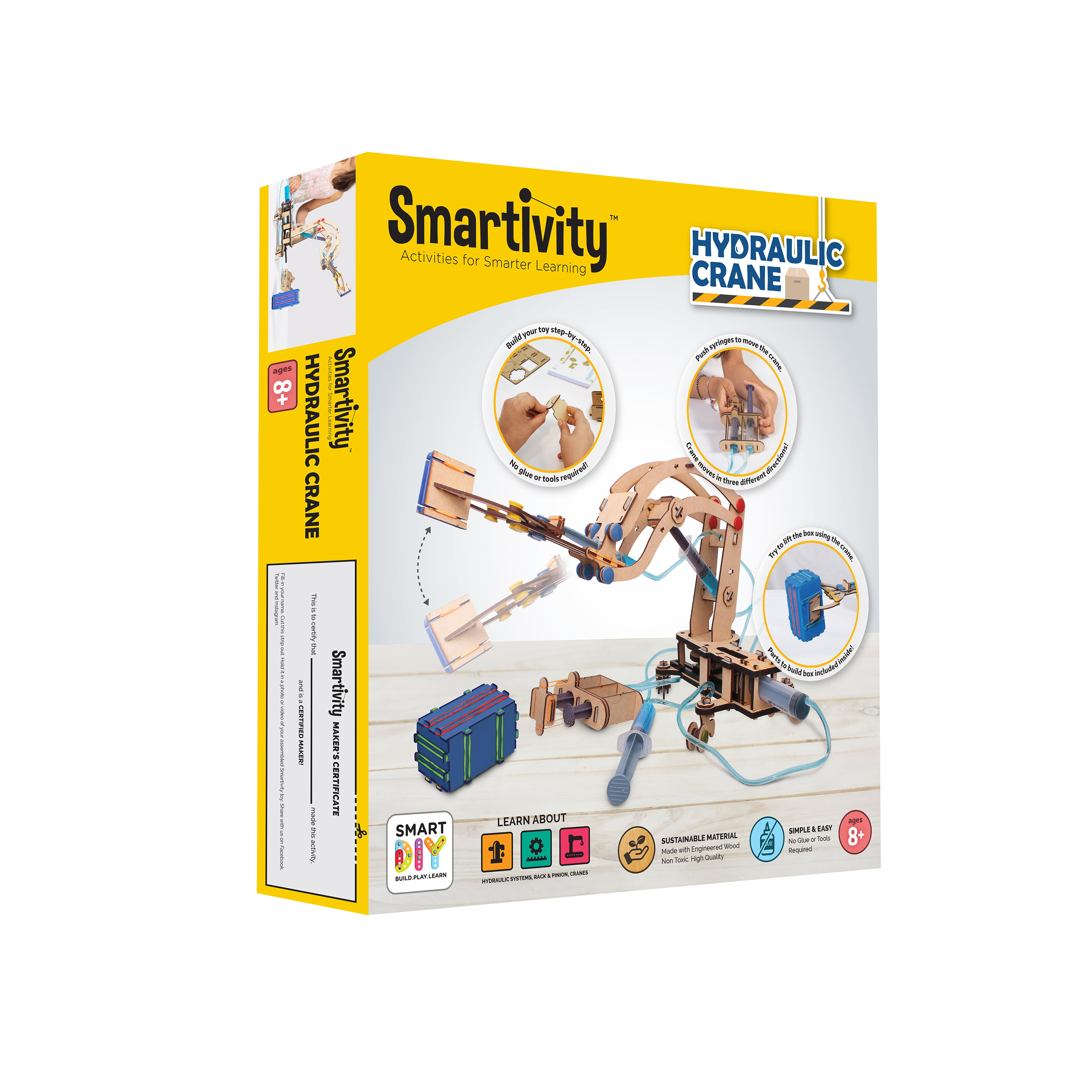perfect gift for creative kids & future engineer Electric Crane Mechanics Kit 
