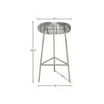 thumbnail image 3 of Meridian Furniture Tuscany Silver Metal Counter Stool, 3 of 7
