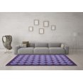 thumbnail image 3 of Ahgly Company Machine Washable Indoor Square Abstract Blue Contemporary Area Rugs, 5' Square, 3 of 4