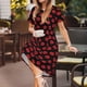 thumbnail image 3 of Balery Sexy Red Lips Kiss Vestidos sueltos de manga corta para mujer, vestidos de verano 2025, vestidos casuales de corte A con vuelo., 3 of 6