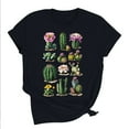 thumbnail image 4 of mfyjkho Tops Bohemios Para Mujer, Suéter Casual De Moda Para Mujer, Estampado, De Manga Corta Y Cuello Redondo. Tops Para Hacer Ejercicio M, 4 of 4
