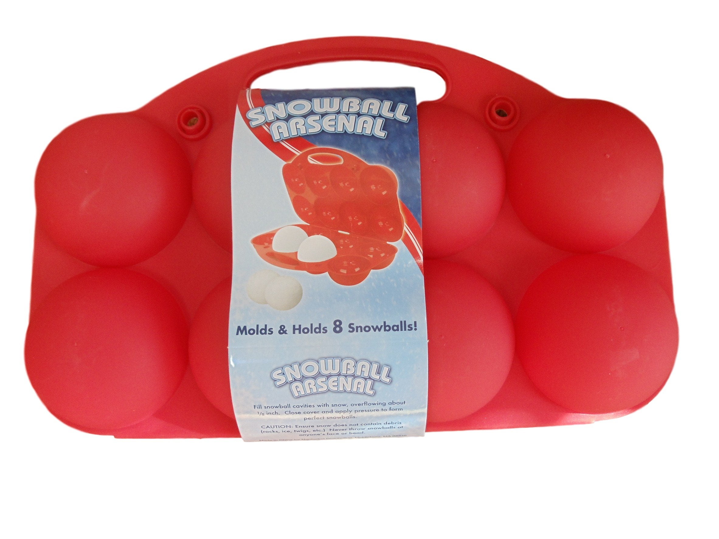 BLIZZARD SNOWBALL ARSENAL Molds and Holds 8 Snowballs  RED 