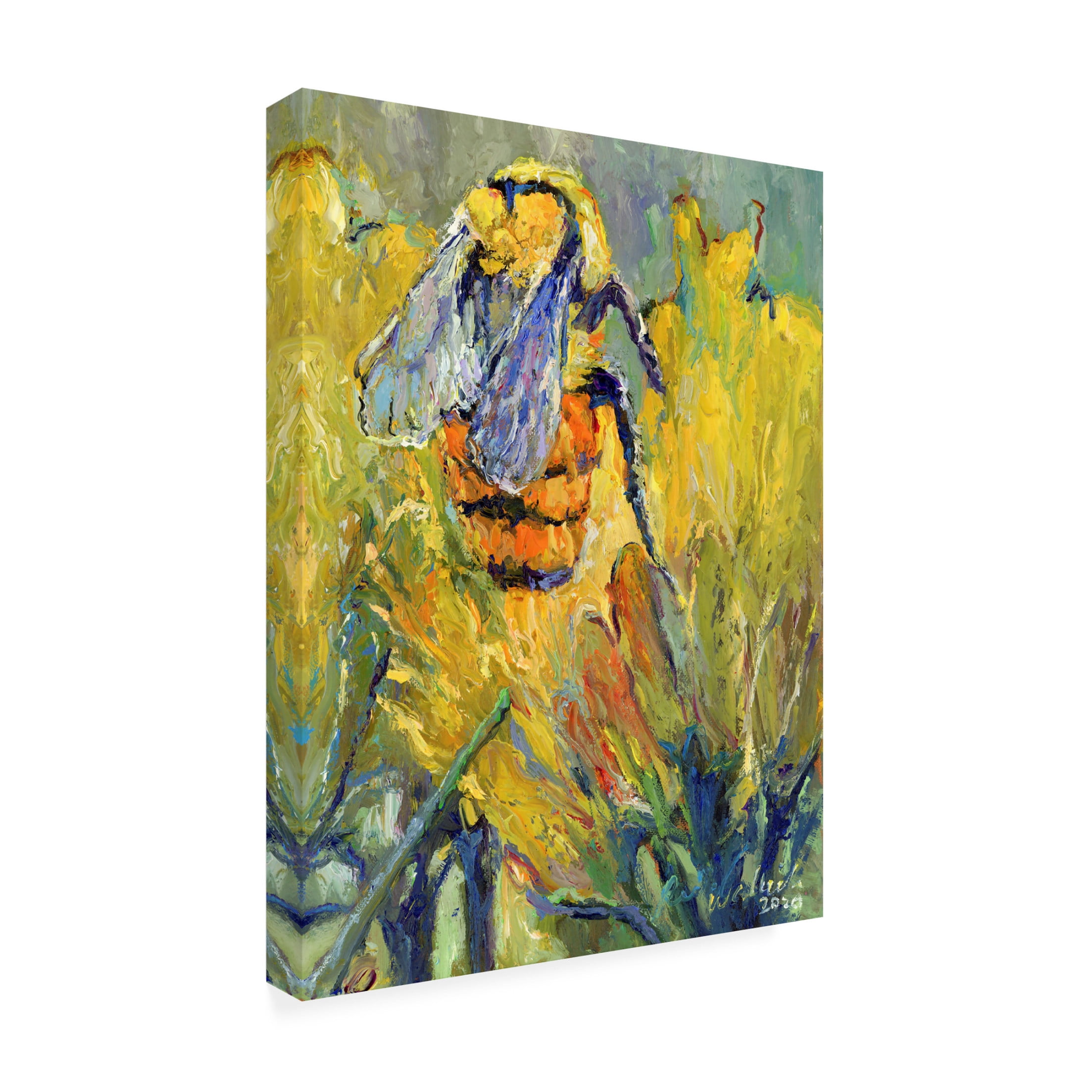 Canvas Wall Art - Richard Wallich 'Aaaabumble' Wall Art for Living Room, Bedroom, or Office Décor by Trademark Fine Art - 35 x 47 Inches
