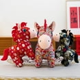 thumbnail image 4 of Chinese Zodiac Horse Stuffed Animal Cute Pony Plush Toy Kawaii Soft Horse Charm Christmas Gifts Lunar New Year Gift idea Home Decor Lovely Birthday Presents Plush Accessories Holiday Decor, 4 of 8