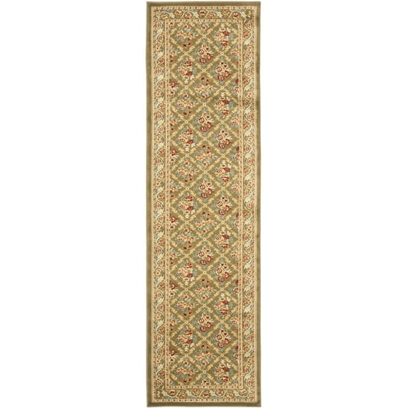 SAFAVIEH Lyndhurst Mason Floral Border Area Rug, Green, 3'3" x 5'3"