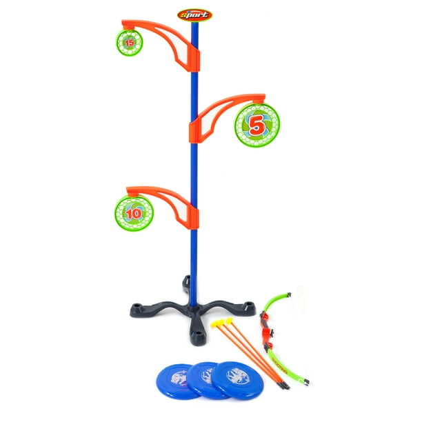 Sport Squad Precision Bullseye Flying Disc and Archery Target Challenge Game, 3ct Multi