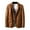 Brown, variant on Men's Leather Jacket with Suit Collar, Casual Leather Coat Black L