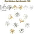 thumbnail image 5 of Flower Prong Spacer Beads for Earrings Bracelets & Necklaces, Brass (60 Pack), 5 of 6