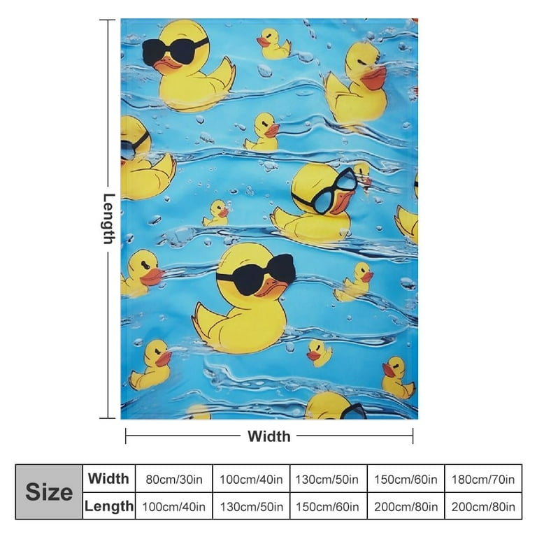Creowell Duck Throw Blanket Super Soft Adorable Extra Large Rubber Ducky Blanket for Boys Girls Kids and Children Ducky Print Security Blanket Warm and Cozy Throw for Bed Crib or Sofa Walmart