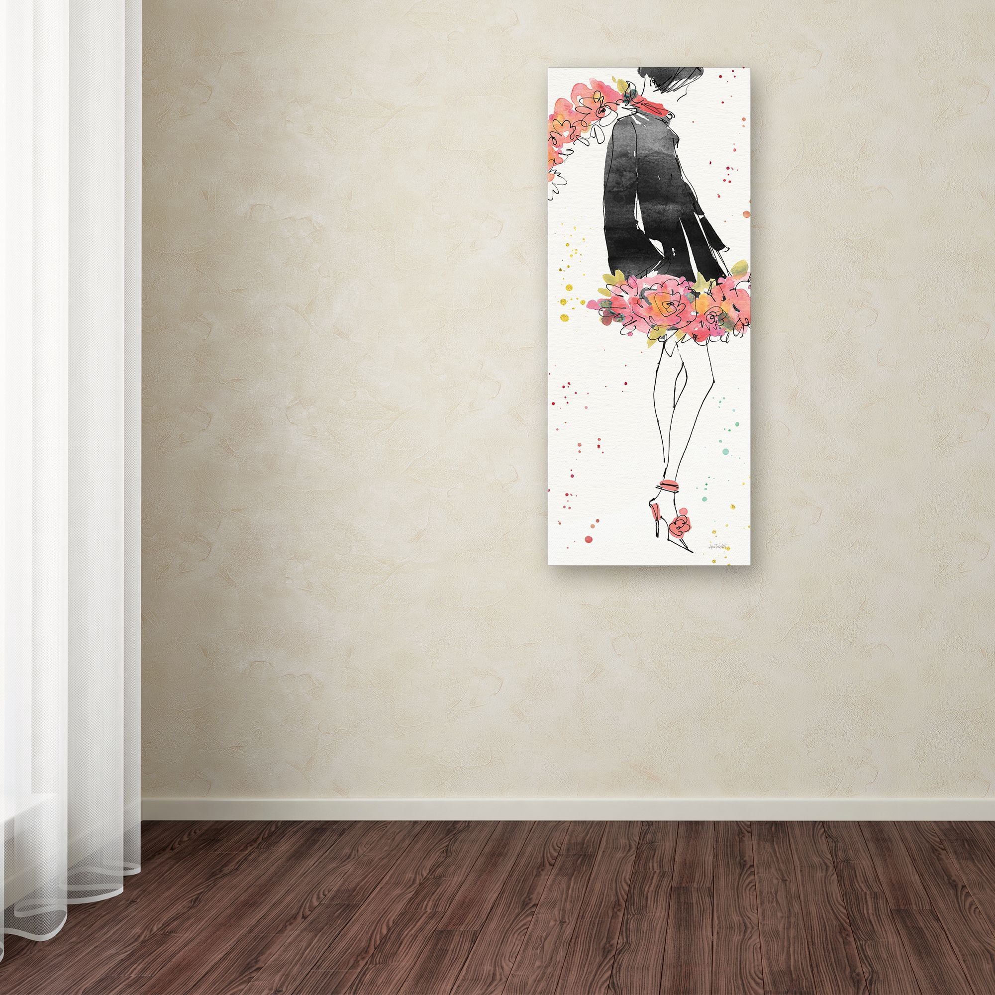 Trademark Fine Art 'Floral Fashion IV' Canvas Art by Anne Tavoletti
