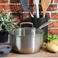 thumbnail image 3 of Babish 135438.02R 3.5 qt. Stainless Steel Tri-Ply Double Riveted Saucepan with Lid, Silver, 3 of 5