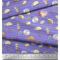 thumbnail image 3 of Soimoi Purple Cotton Jersey Fabric Tacos & Stripe Printed Fabric 1 Yard 58 Inch Wide, 3 of 3