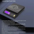 thumbnail image 4 of Digital Electronic Kitchen Scale Household Multifunction Stainless Steel Measuring Weighing Baking Tool LCD Display,C, 4 of 5