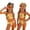 Earthy Yellow, variant on CCRFTGI Girls Swimsuit Size 7 2 Piece Set Swimming Girls Bathing Suit Beach Holiday Floral Print Bikini Set Cute Summer Girls Fashion Swimsuits Swimwear Earthy Yellow 9-10 Years