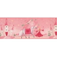 thumbnail image 2 of Cheval de Château de Princesse Rouge sur la Bordure Rose de Papier Peint pour les Enfants, Rouler 15' x 9'', 2 of 3