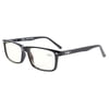 UV Protection, Anti Blue Rays, Spring Hinges Computer Eyeglasses（Yellow Tinted Lenses，Black） +1.25