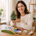 thumbnail image 5 of DIY Beaded Christmas Tree Craft Kit, Complete Desktop Mini Christmas Tree Making Set with Beads, Ornaments & Instruction Manual, Holiday Tabletop Decor for Hand‑Made Home Decoration & Gift, 5 of 6