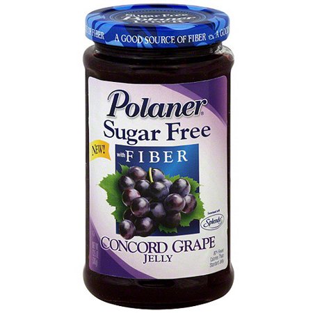 Polaner Sugar Free Concord Grape Jam With Fiber, 13.5 oz (Pack of 12