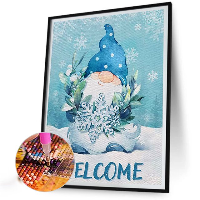 Cuadros Decorativos Snow and Ice Goblin 5D DIY Diamond Painting Kits Full Round Drill Decor (B5709) Tmvgtek embutido en tela