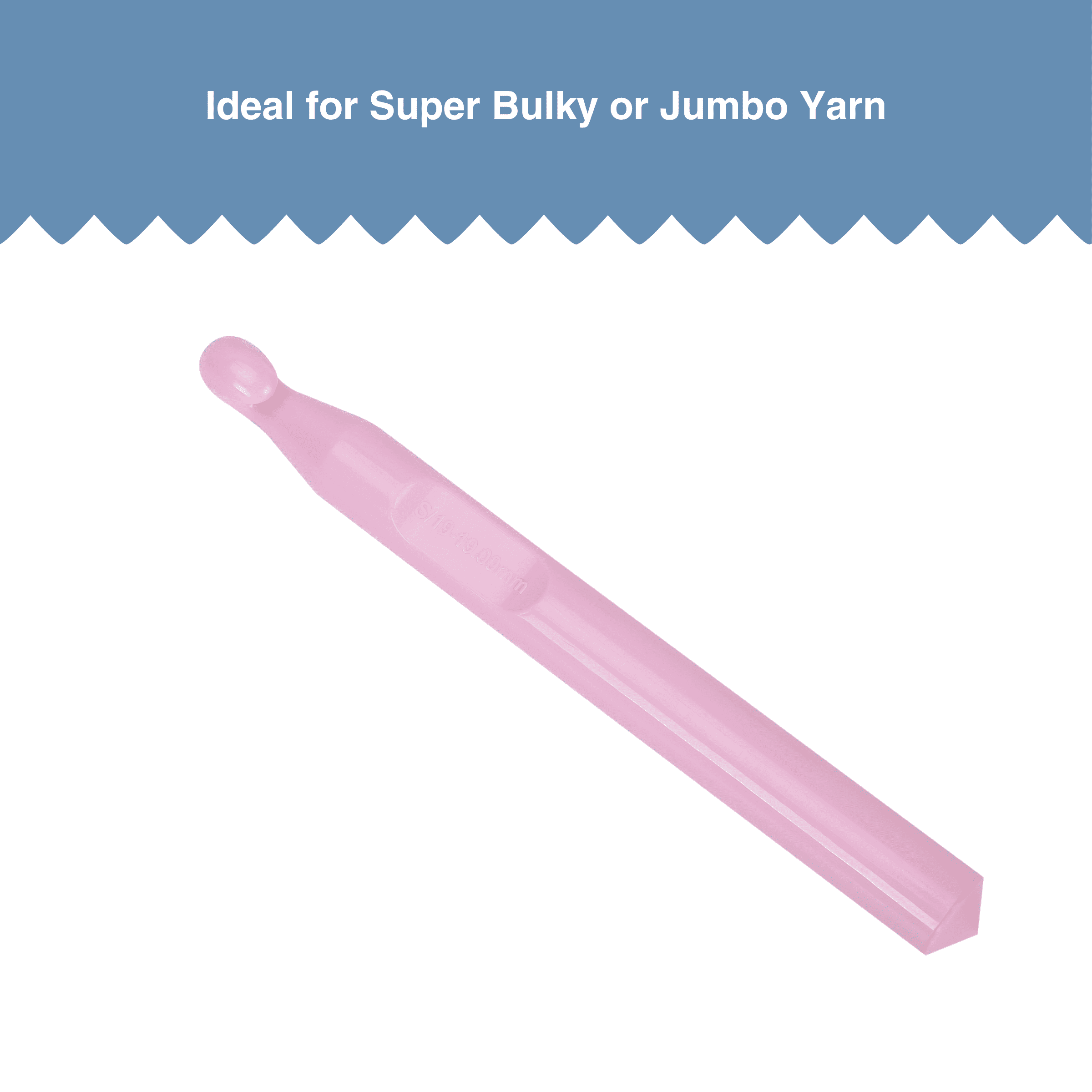Hello Hobby Plastic Crochet Hook, Size S, 19 mm