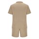 thumbnail image 5 of Mens Botón Abajo Camisa de Manga Corta Arrugas Libres Casual Deportes Cardigan Set, Color Sólido Cuello de Verano Camisa Y Pantalones Cortos, 5 of 7