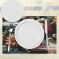 thumbnail image 3 of Ambesonne Floral Place Mats Set of 4, Jumble Wildflowers Grunge, Standard Size, Dark Salmon Laurel Green, 3 of 5