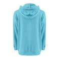 thumbnail image 5 of Women's Waffle Hooded Sweatshirt, Casual Solid Color Pullover, Soft Stretchable Hoodie, Loose Fit Long Sleeve Top, Everyday Comfort Wear, Street Style Lounge Hoodie Sky Blue XXXXXL, 5 of 5