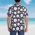 thumbnail image 4 of Haiem Cute Basebal Printed Hawaiian Shirt for Men - Men’s Casual Beach Summer Shirts - Stretch Fabric with Modern Fit-Small, 4 of 7