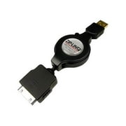 Zip-Linq Charge-n-Sync - Charging / data cable - USB male to Apple Dock male - 4 ft - retractable - for Apple iPad/iPhone/iPod (Apple Dock)