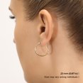 thumbnail image 4 of Tilo Jewelry 10K Yellow Gold Hand Engraved Full Diamond-Cut Round Hoop Earrings (22mm) for Women & Unisex, 4 of 7