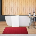 thumbnail image 3 of Holloyiver Memory Foam Bath Mat Rug, 31.5" x 19.7", Ultra Soft and Non-Slip Bathroom Rugs, Water Absorbent and Machine Washable Bath Rug for Bathroom, Shower, and Tub, Red, 3 of 8