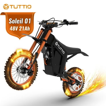 TUTTIO Soleil01 Electric Dirt Bike for Adults,2000W Motor,48V 21Ah Battery, 200N.m High Torque,Max 37Mph,All Terrain Motorized Dirt Bikes
