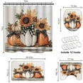 thumbnail image 4 of 4 Pcs Shower Curtain Sets with Rugs Luxurious Navy Blue Marble Bathroom Sets with Shower Curtain and Rugs Modern Abstract Bathroom Decor Accessories for Bathroom Toilet Lid Cover, 4 of 4
