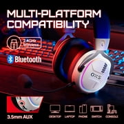 OXS Storm G2 Wireless Gaming Headsets with 7.1 Virtual Surround Sound, White