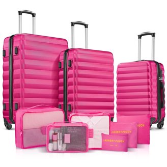 Set De 8 Organizadores De Viaje - Cubos De Embalaje Para Maleta, Tela Poliéster, Transparentes
